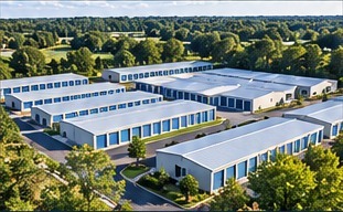 Aerial view of a self-storage property